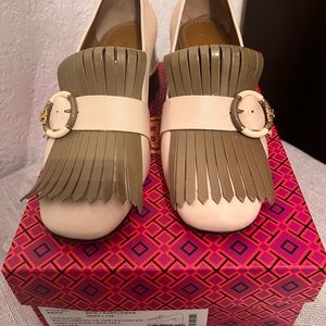 Tory Burch Kiltie Loafer Pumps